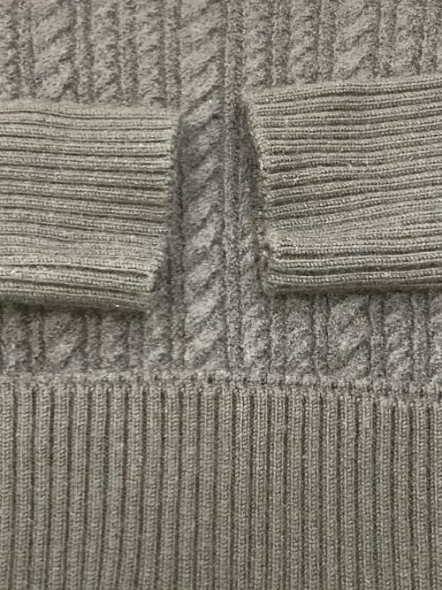 23区（ニジュウサンク）23区 (ニジュウサンク) 金ボタン ケーブルニット ネイビー サイズ:44の古着・服飾アイテム