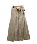 foufouフーフー ザドレス）の古着「linen wrap tuck skirt」｜アイボリー
