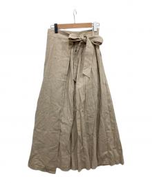 foufou（フーフー ザドレス）の古着「linen wrap tuck skirt」｜アイボリー