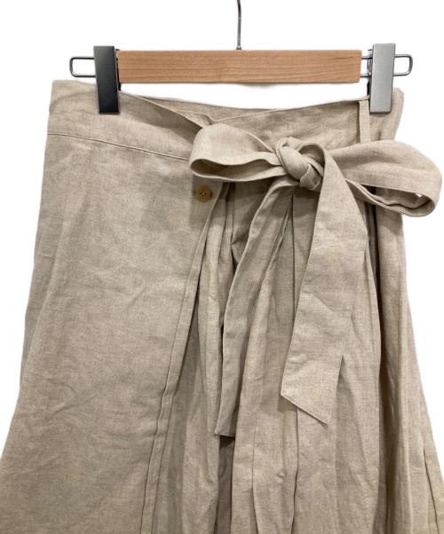 foufou（フーフー ザドレス）foufou (フーフー ザドレス) linen wrap tuck skirt アイボリー サイズ:1の古着・服飾アイテム