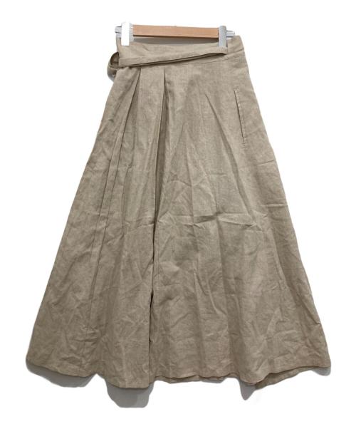 foufou（フーフー ザドレス）foufou (フーフー ザドレス) linen wrap tuck skirt アイボリー サイズ:1の古着・服飾アイテム