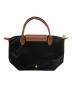 LONGCHAMP (ロンシャン) ル プリアージュ オリジナル S トップハンドルバッグ ブラック：6000円