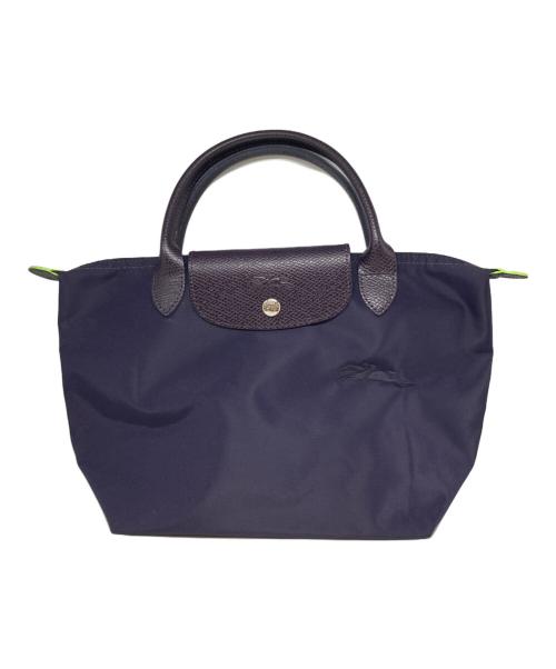 LONGCHAMP（ロンシャン）LONGCHAMP (ロンシャン) ル プリアージュ グリーン  S トップハンドルバッグ パープルの古着・服飾アイテム