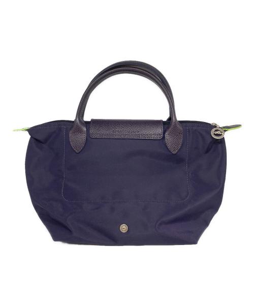 LONGCHAMP（ロンシャン）LONGCHAMP (ロンシャン) ル プリアージュ グリーン  S トップハンドルバッグ パープルの古着・服飾アイテム
