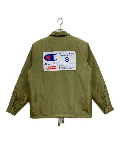 Champion（チャンピオン）Champion (チャンピオン) SUPREME (シュプリーム) Label Coaches Jacket カーキ サイズ:Sの古着・服飾アイテム