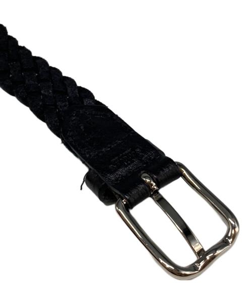 Saddlers（Saddlers）Saddlers (Saddlers) レザーメッシュベルト ブラックの古着・服飾アイテム