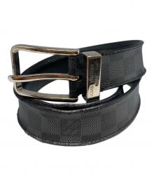 LOUIS VUITTON（ルイ ヴィトン）の古着「サンチュール・ポンヌフ ベルト」｜ブラック×グレー