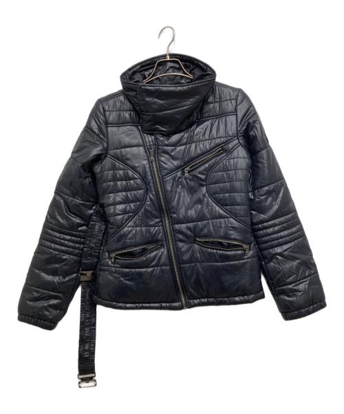 DIESEL（ディーゼル）DIESEL (ディーゼル) 中綿ライダースジャケット ダークネイビー サイズ:Sの古着・服飾アイテム