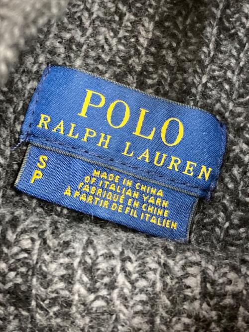POLO RALPH LAUREN（ポロ・ラルフローレン）POLO RALPH LAUREN (ポロ・ラルフローレン) ウールカシミヤハイネックニット グレー サイズ:Sの古着・服飾アイテム