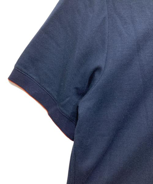 HERMES（エルメス）HERMES (エルメス) セリエボタンポロシャツ ネイビー×オレンジ サイズ:Lの古着・服飾アイテム