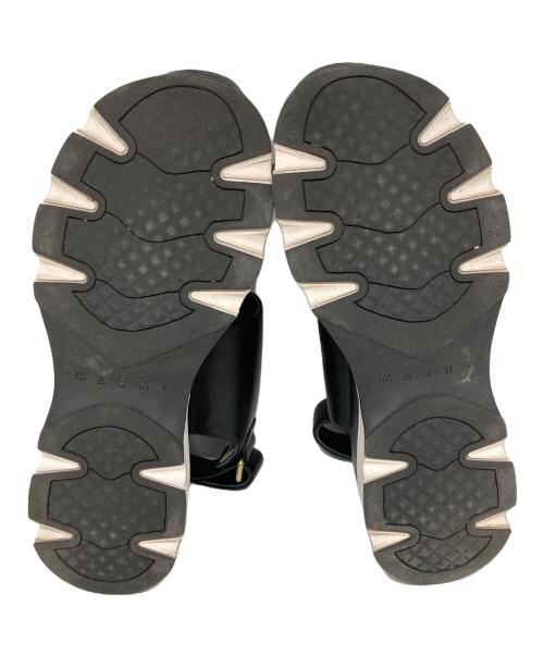 MARNI（マルニ）MARNI (マルニ) ブロックカラー厚底サンダル ブラック×ホワイト サイズ:37の古着・服飾アイテム