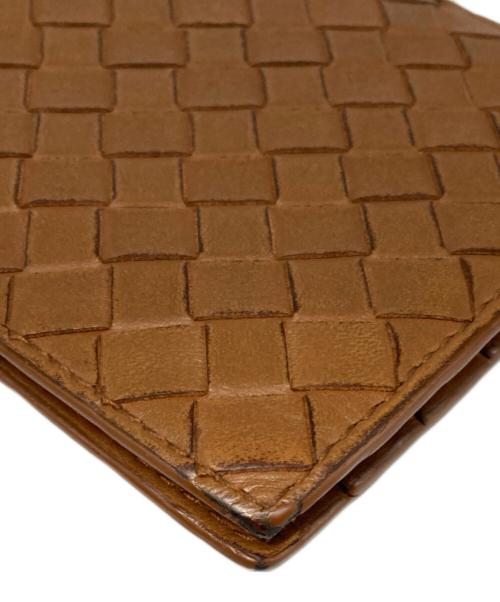 BOTTEGA VENETA（ボッテガベネタ）BOTTEGA VENETA (ボッテガベネタ) イントレチャートマネークリップ ブラウンの古着・服飾アイテム