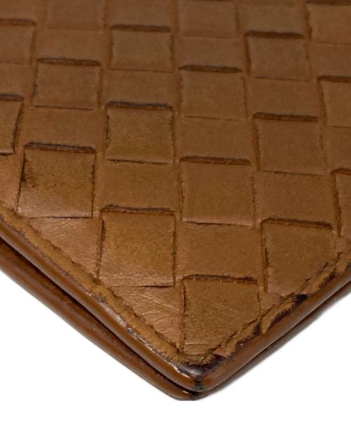 BOTTEGA VENETA（ボッテガベネタ）BOTTEGA VENETA (ボッテガベネタ) イントレチャートマネークリップ ブラウンの古着・服飾アイテム