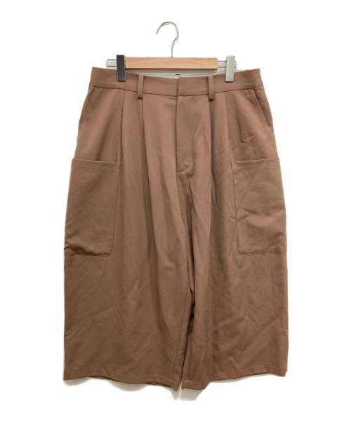 AMBUSH（アンブッシュ）AMBUSH (アンブッシュ) ウールタックワイドパンツ ブラウン サイズ:3の古着・服飾アイテム