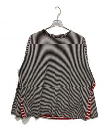 kooi（コーイ）の古着「ボーダーカットソー」｜レッド×ベージュ