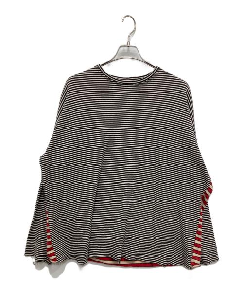 kooi（コーイ）KOOI (コーイ) ボーダーカットソー レッド×ベージュ サイズ:2の古着・服飾アイテム