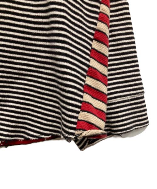 kooi（コーイ）KOOI (コーイ) ボーダーカットソー レッド×ベージュ サイズ:2の古着・服飾アイテム