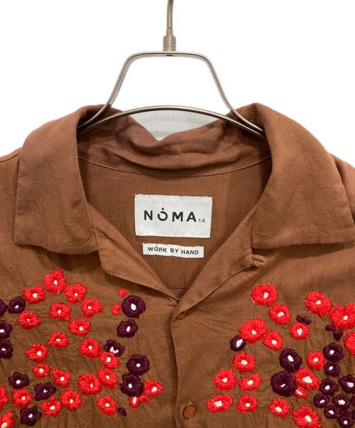 NOMA t.d.（ノーマティーディー）NOMA t.d. (ノーマティーディー) 刺繍シャツ ブラウン サイズ:４（L)の古着・服飾アイテム