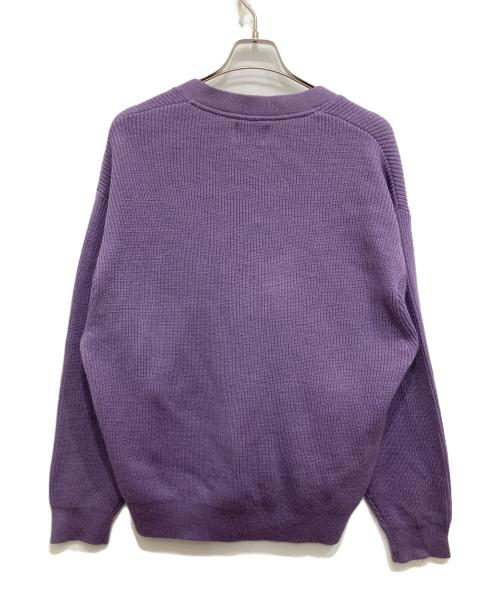 EVCON（エビコン）evcon (エビコン) ニットカーディガン パープル サイズ:2の古着・服飾アイテム