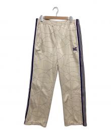 Needles×DC SHOES（ニードルズ×ディーシーシューズ）の古着「Track Pant Poly Smooth/Printed」｜ホワイト