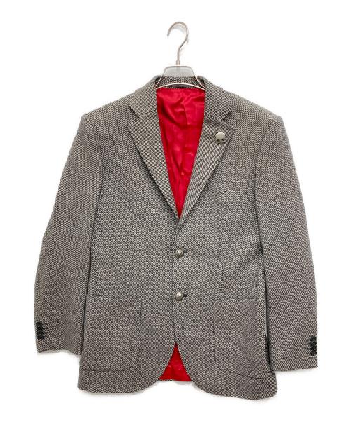 HYDROGEN（ハイドロゲン）HYDROGEN (ハイドロゲン) スカル テーラードジャケット グレー サイズ:Lの古着・服飾アイテム