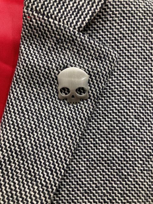 HYDROGEN（ハイドロゲン）HYDROGEN (ハイドロゲン) スカル テーラードジャケット グレー サイズ:Lの古着・服飾アイテム