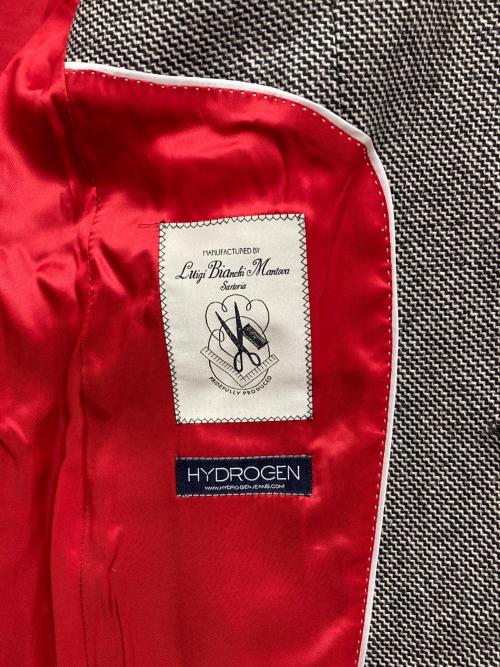 HYDROGEN（ハイドロゲン）HYDROGEN (ハイドロゲン) スカル テーラードジャケット グレー サイズ:Lの古着・服飾アイテム