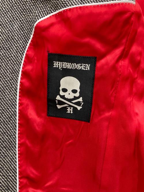 HYDROGEN（ハイドロゲン）HYDROGEN (ハイドロゲン) スカル テーラードジャケット グレー サイズ:Lの古着・服飾アイテム