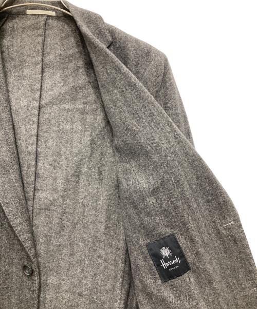 Harrods（ハロッズ）Harrods (ハロッズ) カシミヤテーラードジャケット グレー サイズ:38（3）の古着・服飾アイテム