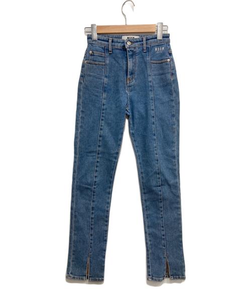 MSGM（エムエスジーエム）MSGM (エムエスジーエム) スリットデニムパンツ インディゴ サイズ:38の古着・服飾アイテム