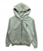 AMI Alexandre Mattiussiアミアレクサンドルマテュッシ）の古着「ロゴ刺繍ジップパーカー」｜黄緑