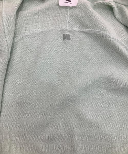 AMI Alexandre Mattiussi（アミアレクサンドルマテュッシ）AMI Alexandre Mattiussi (アミアレクサンドルマテュッシ) ロゴ刺繍ジップパーカー 黄緑 サイズ:Sの古着・服飾アイテム