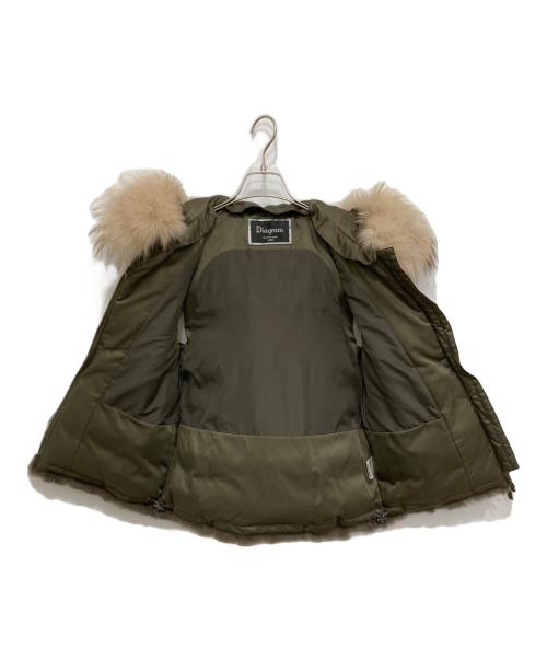 Diagram GRACE CONTINENTAL（ダイアグラム グレースコンチネンタル）Diagram GRACE CONTINENTAL (ダイアグラム グレースコンチネンタル) ファー付きダウンベスト カーキ サイズ:Sの古着・服飾アイテム