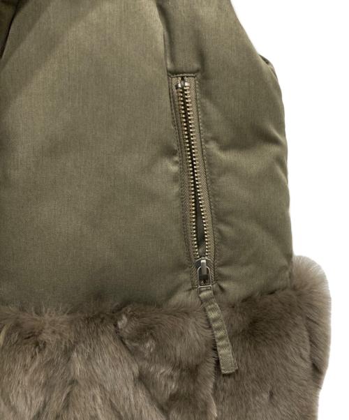 Diagram GRACE CONTINENTAL（ダイアグラム グレースコンチネンタル）Diagram GRACE CONTINENTAL (ダイアグラム グレースコンチネンタル) ファー付きダウンベスト カーキ サイズ:Sの古着・服飾アイテム