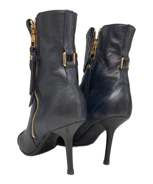 LOUIS VUITTON（ルイ ヴィトン）LOUIS VUITTON (ルイ ヴィトン) レザーアンクルブーツ ネイビー サイズ:37の古着・服飾アイテム