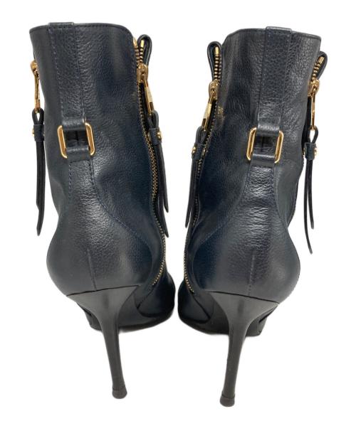 LOUIS VUITTON（ルイ ヴィトン）LOUIS VUITTON (ルイ ヴィトン) レザーアンクルブーツ ネイビー サイズ:37の古着・服飾アイテム