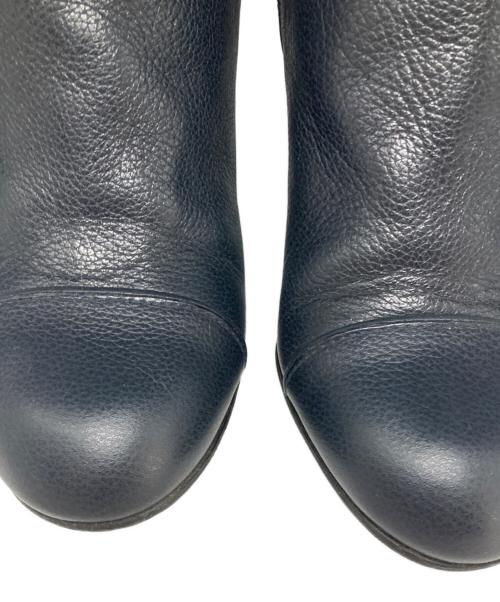 LOUIS VUITTON（ルイ ヴィトン）LOUIS VUITTON (ルイ ヴィトン) レザーアンクルブーツ ネイビー サイズ:37の古着・服飾アイテム