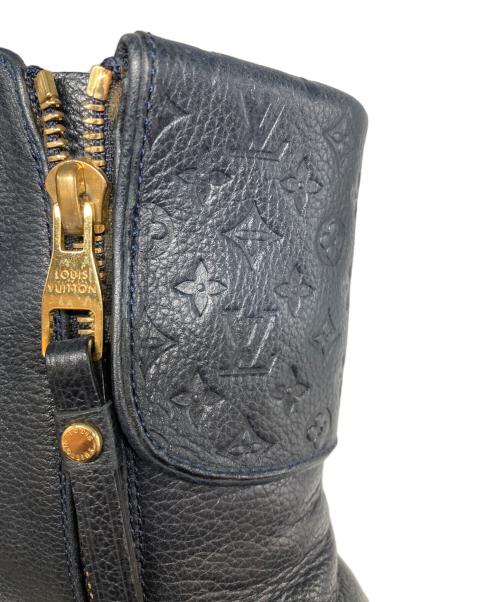 LOUIS VUITTON（ルイ ヴィトン）LOUIS VUITTON (ルイ ヴィトン) レザーアンクルブーツ ネイビー サイズ:37の古着・服飾アイテム