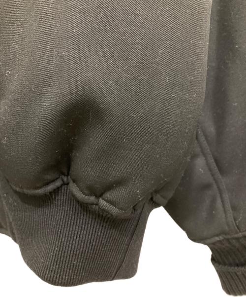 JIL SANDER（ジルサンダー）JIL SANDER (ジルサンダー) レザーエルボーパッチ中綿ジャケット ブラック サイズ:44の古着・服飾アイテム