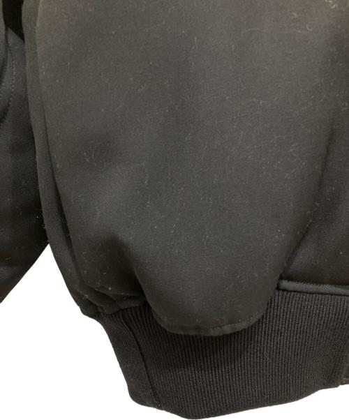JIL SANDER（ジルサンダー）JIL SANDER (ジルサンダー) レザーエルボーパッチ中綿ジャケット ブラック サイズ:44の古着・服飾アイテム