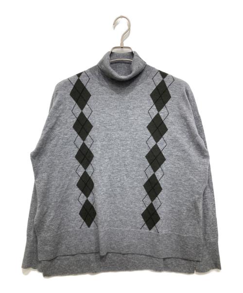 IENA（イエナ）IENA (イエナ) ライトウールアーガイルニット グレー サイズ:Fの古着・服飾アイテム