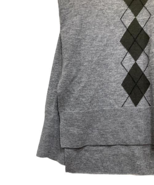 IENA（イエナ）IENA (イエナ) ライトウールアーガイルニット グレー サイズ:Fの古着・服飾アイテム