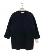 SNORDRELスノードレル）の古着「WOOL NO-COLLAR COAT」｜ブラック