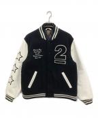 HUMAN MADE×UNDERCOVERヒューマンメイド×アンダーカバー）の古着「LAST ORGY 2 VARSITY JACKET」｜ブラック×ホワイト