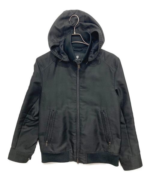 BLACK LABEL CRESTBRIDGE（ブラックレーベル クレストブリッジ）BLACK LABEL CRESTBRIDGE (ブラックレーベル クレストブリッジ) シャドーチェックフーデッドジャケット ブラック サイズ:Lの古着・服飾アイテム