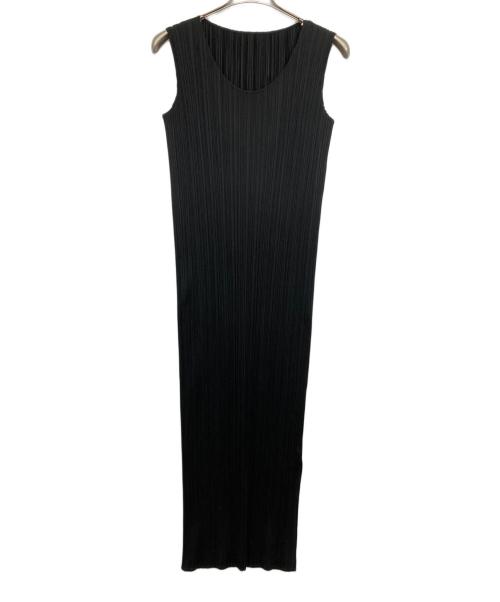 PLEATS PLEASE（プリーツプリーズ）PLEATS PLEASE (プリーツプリーズ) ノースリーブワンピース ブラック サイズ:2の古着・服飾アイテム