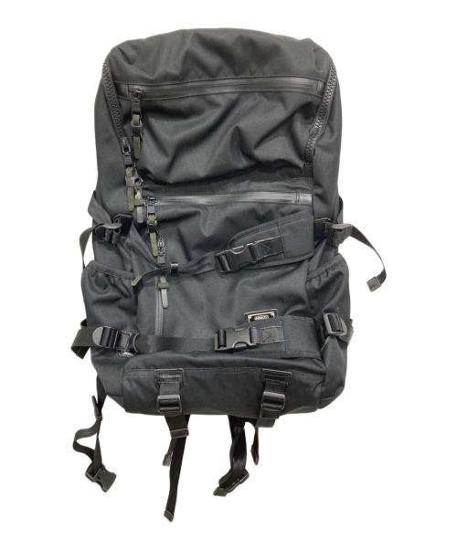 ASSOV（アッソブ）assov (アッソブ) CORDURA DOBBY 305D ROUND ZIP BACK PACK ブラックの古着・服飾アイテム