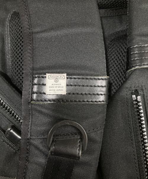 ASSOV（アッソブ）assov (アッソブ) CORDURA DOBBY 305D ROUND ZIP BACK PACK ブラックの古着・服飾アイテム