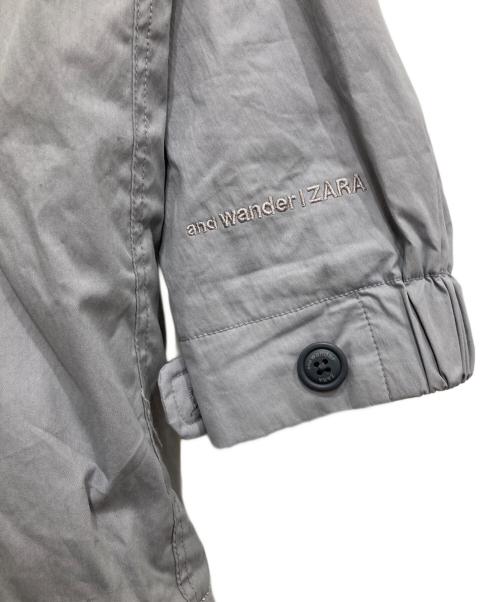 ZARA（ザラ）ZARA (ザラ) and wander (アンドワンダー) フーデッドジャケット グレー サイズ:Lの古着・服飾アイテム