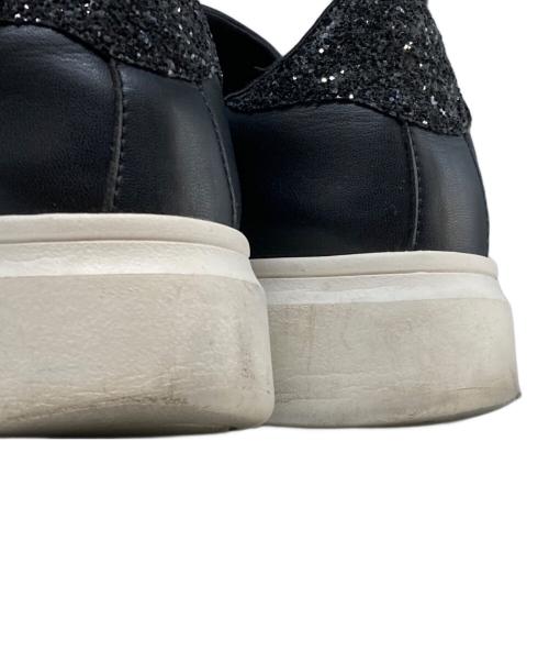 +DIANA（プラスダイアナ）+DIANA (プラスダイアナ) パールボタン付きスニーカー ブラック×ホワイト サイズ:24.5cmの古着・服飾アイテム
